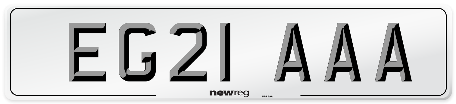 EG21 AAA Number Plate from New Reg